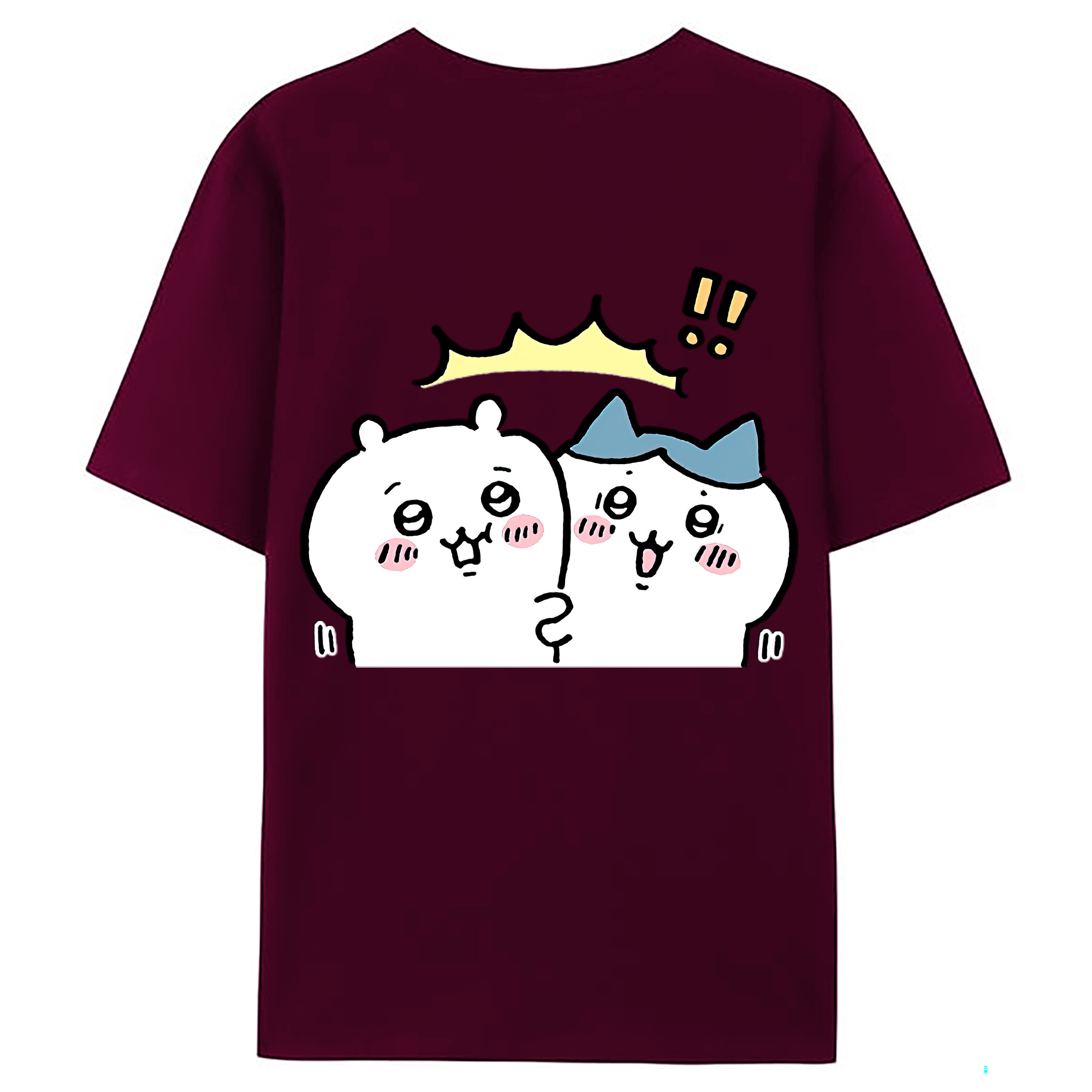 （画像用） ちいかわ ハチワレ Chii-kawa hachiware レディース半袖Tシャツ(バックプリント)